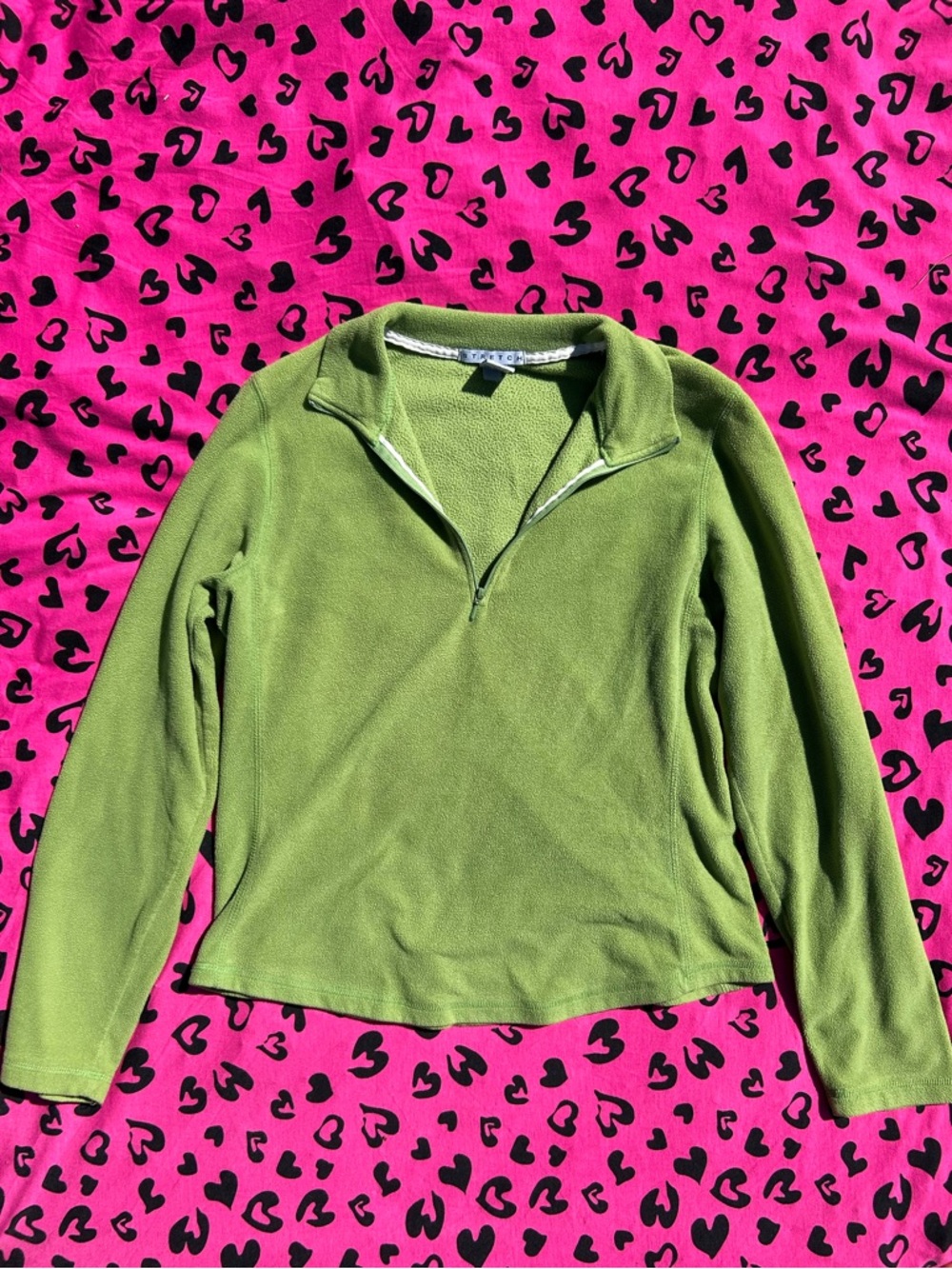 GAP Olive Green Quarter-Zip Fleece Pullover